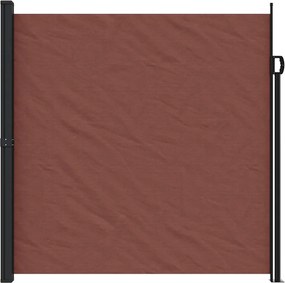 Barna behúzható oldalsó napellenző 200 x 500 cm