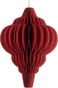 Piros papír karácsonyi dekoráció Harmonic V 10 cm