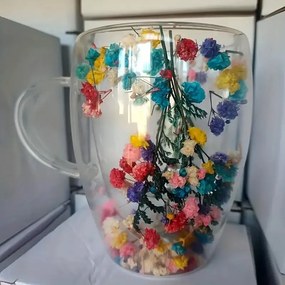 Duplafalú Kávéscsésze Szárított Virág Kopasz