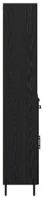 Magasfiú fiókkal Musta tammi 69,5 x 34 x 180 cm Faanyag