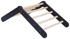 Fekete borovi fenyő pikler háromszög 46x87x60 cm Montessori – Meowbaby