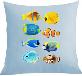 Párna párnahuzat Halak Akvárium nyomtatás