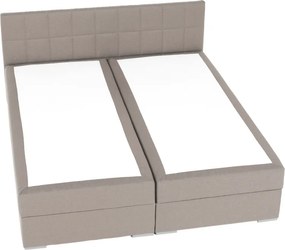 Boxspring típusú ágy 180x200, szürkésbarna taupe, FERATA TV KOMFORT