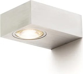 RENDL KORSO II fali lámpa szálcsiszolt alumínium 230V LED 2x3W 120° IP54 3000K