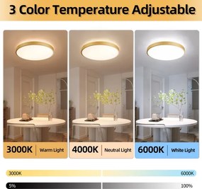 BRILAGI - dimmelhető LED lámpatest GLASS POOL DOUBLE LED/80W/230V 60 cm arany + távirányító