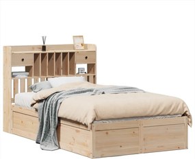 vidaXL tömör fenyőfa ágy matrac nélkül 135 x 190 cm