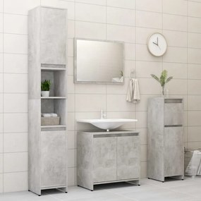 betonszürke szerelt fa fürdőszobaszekrény 60 x 33 x 61 cm