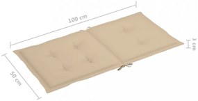 6 db bézs oxford szövet háttámlás székpárna 100x50x3 cm