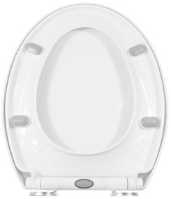 Gamma Trigo D3, WC-ülőke 445(485)x370mm polipropilénből, lassan záródó, fehér, GMA-D3