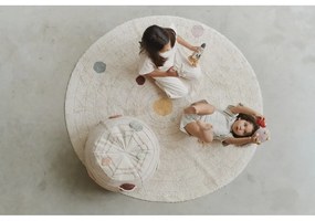 Bézs pamut gyerek játszószőnyeg ø150 cm Solar System – Lorena Canals