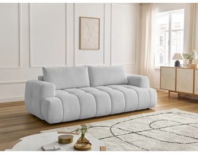 Világosszürke kinyitható-tárolóhelyes kanapé 251 cm Fuji – Bobochic Paris