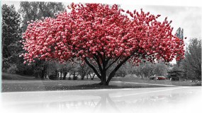 Üvegfestmény Fa Levelek természet 125x50