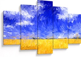Kép - olajfestmény, arany mező (150x105 cm)