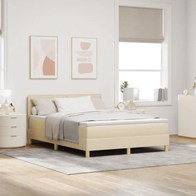 Box Spring Ágy Matraccal Krém 140x200 cm Szövet