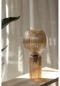 Borostyán színű asztali lámpa üveg búrával (magasság 40 cm) Toulipa – Markslöjd