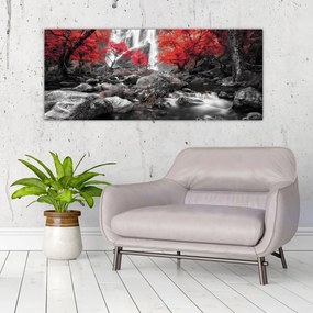 Kép - Vízesések az őszi tájban (120x50 cm)