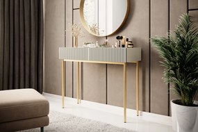 Nicole fésülködőasztal 100 cm fiókokkal - kasmír / arany lábak