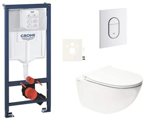 Függesztett WC szett világos falakhoz / falra szerelhető Swiss Aqua Technologies Infinitio SIKOGRSIN11ASH0