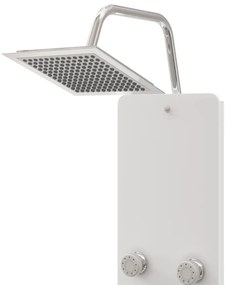 Fehér üveg zuhanypanel 25 x 47,5 x 130 cm
