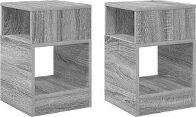 vidaXL Végasztal 2 pcs Szürke Sonoma 30,5 x 30 x 45 cm Faanyag