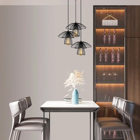 Root fekete függőlámpa, magasság 117 cm - Squid Lighting