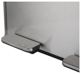 Matt ezüstszínű acél szelektív pedálos szemetes 2x30 l Aliya – Spirella