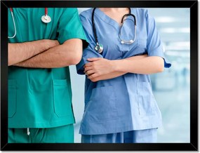 Plakátok keretben 40x30 Orvosi ellátás kórház