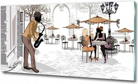 Fotótapéta üvegfalra Nő az autóban 125x50