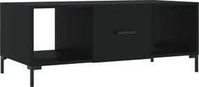 vidaXL fekete szerelt fa dohányzóasztal 102 x 50 x 40 cm