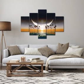 Kép - Hold a pálmafák felett (150x105 cm)