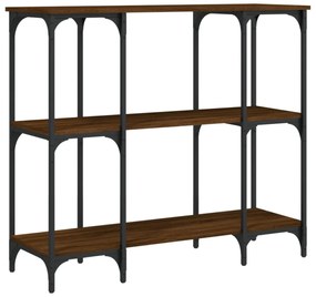 barna tölgyszínű szerelt fa tálalóasztal 102x35x90 cm