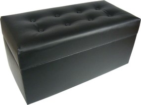 Pufa, Nyitható Láda, Műbőr, Nagy Méretű 80x40x40