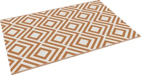 Outsunny Kültéri Szőnyeg 182x274 cm Visszafordítható Szőnyeg Geometrikus Gyémánt Mintával Vízhatlan Teraszra, Balkonra, Kertbe, Kempinghez, Strandhoz