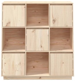 tömör fenyőfa magasszekrény 110,5x35x117 cm