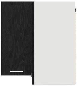 vidaXL Függőleges Sarokszekrény - Fekete Tölgy - 57 x 57 x 60 cm - Mérnöki fából készült
