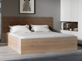 BELLA ágy 180x200 cm, sonoma tölgy Ágyrács: Ágyrács nélkül, Matrac: Deluxe 10 cm matrac