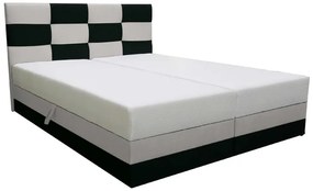 Franciaágy 140 cm Marion (ágyráccsal és matraccal) (fehér + fekete). 621137