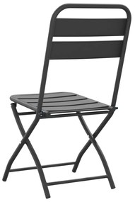 Összecsukható Kerti Székek 2 db Antracit 42x52x82 cm Porszórt Acél