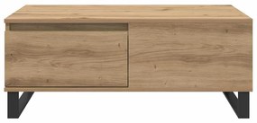 Dohányzóasztal fiókkal kézműves tölgy Faanyag