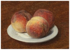 Kép - Henri Fantin-Latour, Three Peaches on a Plate, reprodukciók (70x50 cm)