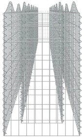 íves horganyzott vas gabion magaságyás 800 x 50 x 100 cm