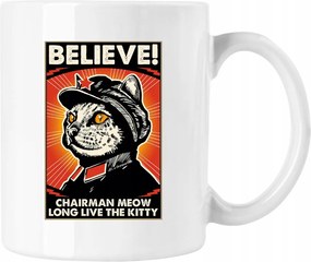 Bögre Cica Mao Vicces Fehér 330ml