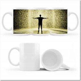 Nyomott mintás bögre Keményen esik az eső