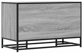cipőpad szürke Sonoma 84x40x53,5 cm Gépi fa és fém