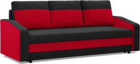 Hewlet kanapéágy, szövet anyag, bonell töltet, fekete - piros