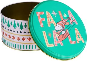PEANUTS fém tárolódoboz Ø13,5 cm, Snoopy FaLaLa