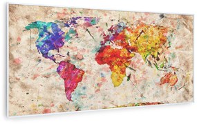 Klarstein Wonderwall Air Art Smart, infravörös hősugárzó, 120 x 60 cm, 700 W, színes térkép