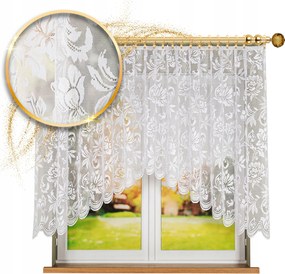 Jacquard függöny békáknak Barbara 300x140 fehér