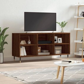 Barna tölgyszínű szerelt fa TV-szekrény 103,5x30x50 cm