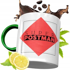 Zöld Bögre Postásnak Születésnapi Ajándék Nyomtatott Fényképpel